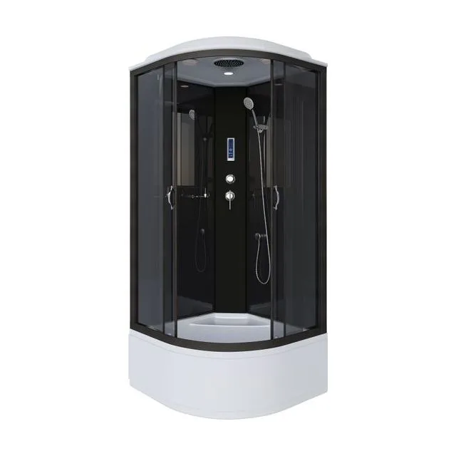 Душевая кабина Niagara Classic NG-6508-14P (90х90х215) высокий поддон(40см),черный,стекло тонированное
