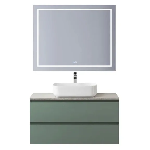 Комплект мебели BelBagno Крафт (Kraft) 100 еловый матовый со столешницей серый глянцевый мрамор