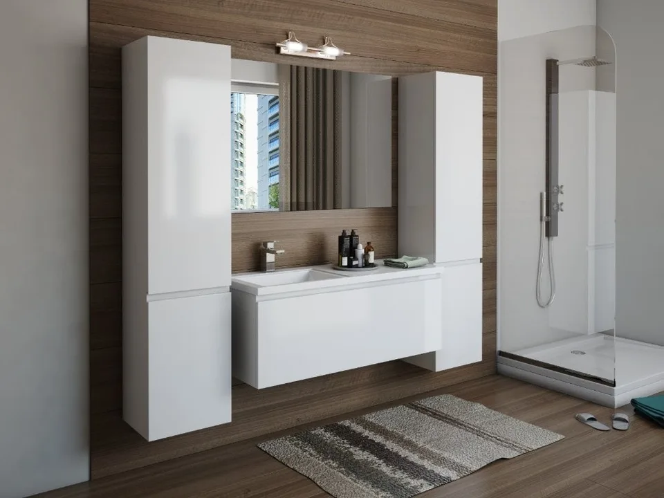 Тумба с раковиной подвесной 1 ящик Эстет Dallas Luxe 140 L ФР-00002928