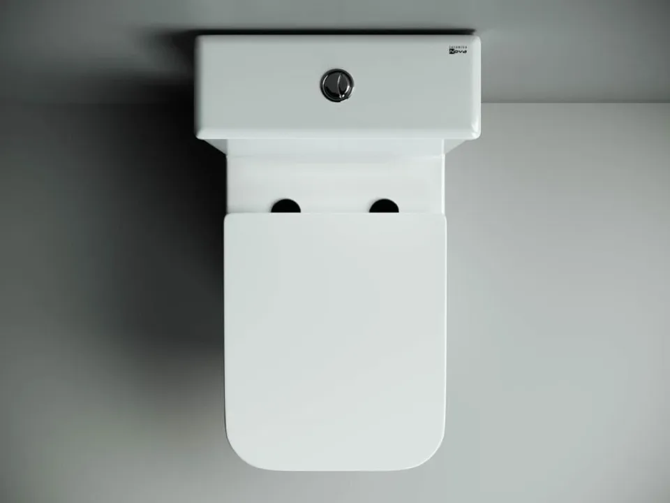 Унитаз-компакт Ceramicanova Cubic CN1803 36*64 безободковый с крышкой-сиденьем микролифт Slim