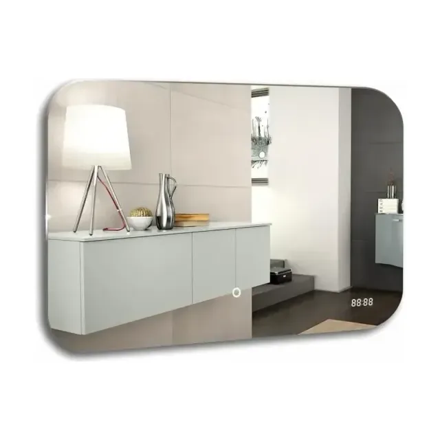 Зеркало Aquanika Basic 80*55 AQB5580RU44 с подсветкой, датчик движения, часы
