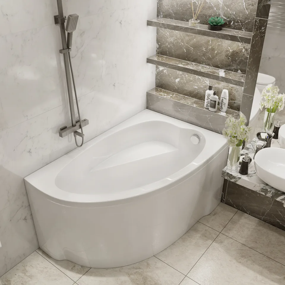 Комплект Акриловая ванна TIMO IVA1595R 150*95*70+Каркас + Слив-перелив+Фронтальная панель