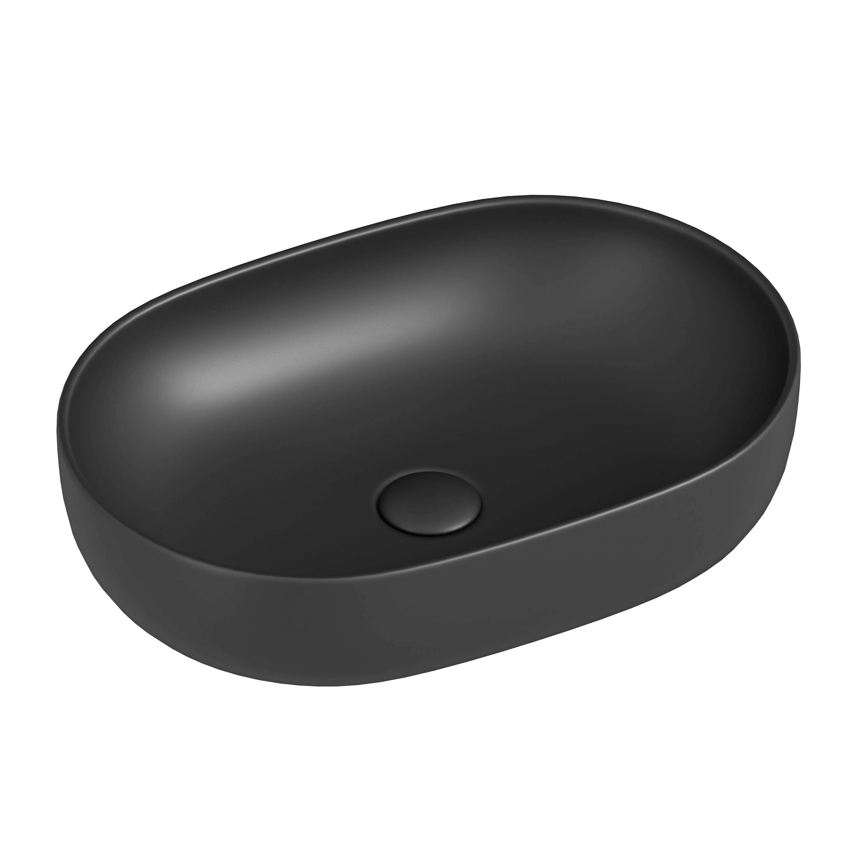 Раковина из сантехнического фарфора Ceramica Nova Элемент (Element) 60 см CN6047MDH накладная цвет темный антрацит матовый