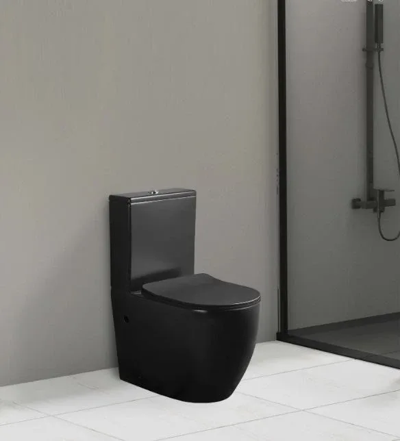 Унитаз-компакт Ceruttispa Orlter MB 37*60,5 черный матовый, безободковый с крышкой-сиденьем микролифт Slim