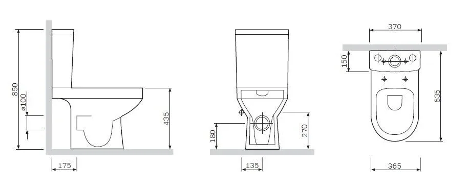 Унитаз-компакт AM.PM Spirit V2.0 37*63,5 безободковый FlashClean