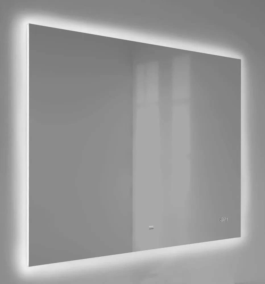 Зеркало Raval Kvadro 100*80 с led-подсветкой и часами