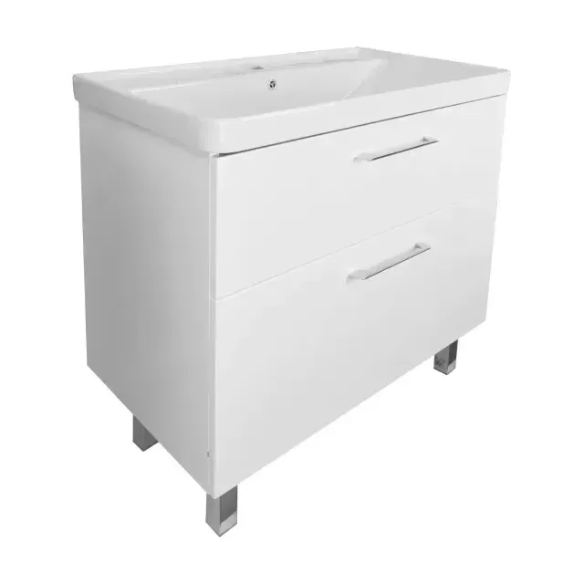 Комплект Тумба Azario Ника 80 Н напольная с раковиной Монте 80 CS00082789