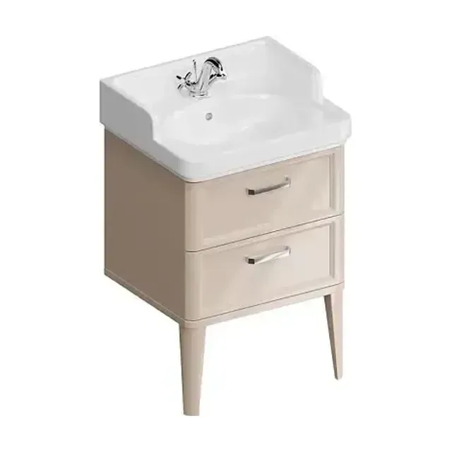 Тумба с раковиной Kerama Marazzi Pompei 60 камео бежевый глянец, 2 ящика