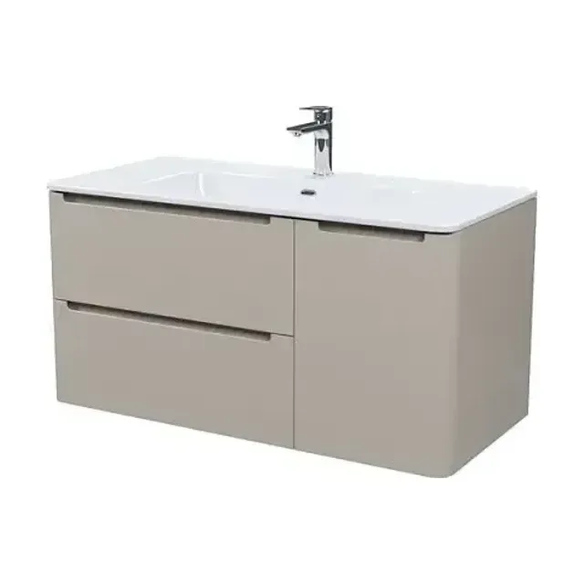 Тумба с раковиной Iddis Эдифис (Edifice) 100 капучино софт-тач (Soft Touch) (тактильный матовый) подвесная