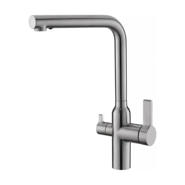 Смеситель BelBagno BB-LAM57-IN для кухни с функцией подключения фильтра,нержавеющая сталь,сатин