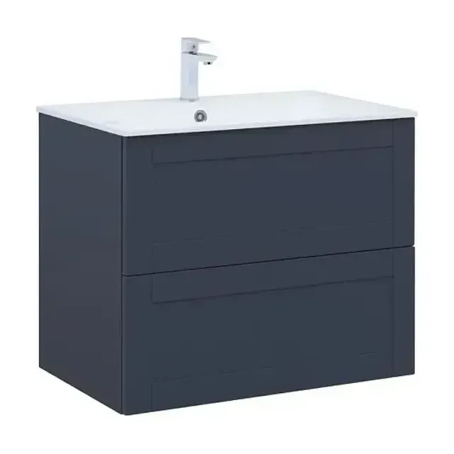 Тумба с раковиной Aquanet Терра 80 маренго Soft Touch (тактильный матовый) раковина Электра 80