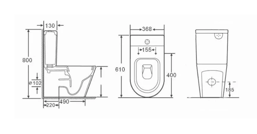 Унитаз-компакт Orans Ceramic WM9908 36,8*61 безободковый с крышкой-сиденьем микролифт Slim