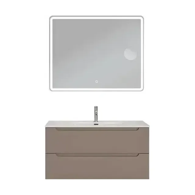 Комплект мебели BelBagno Этна (Etna) 100 бежевый матовый (раковина BB1000ETL)