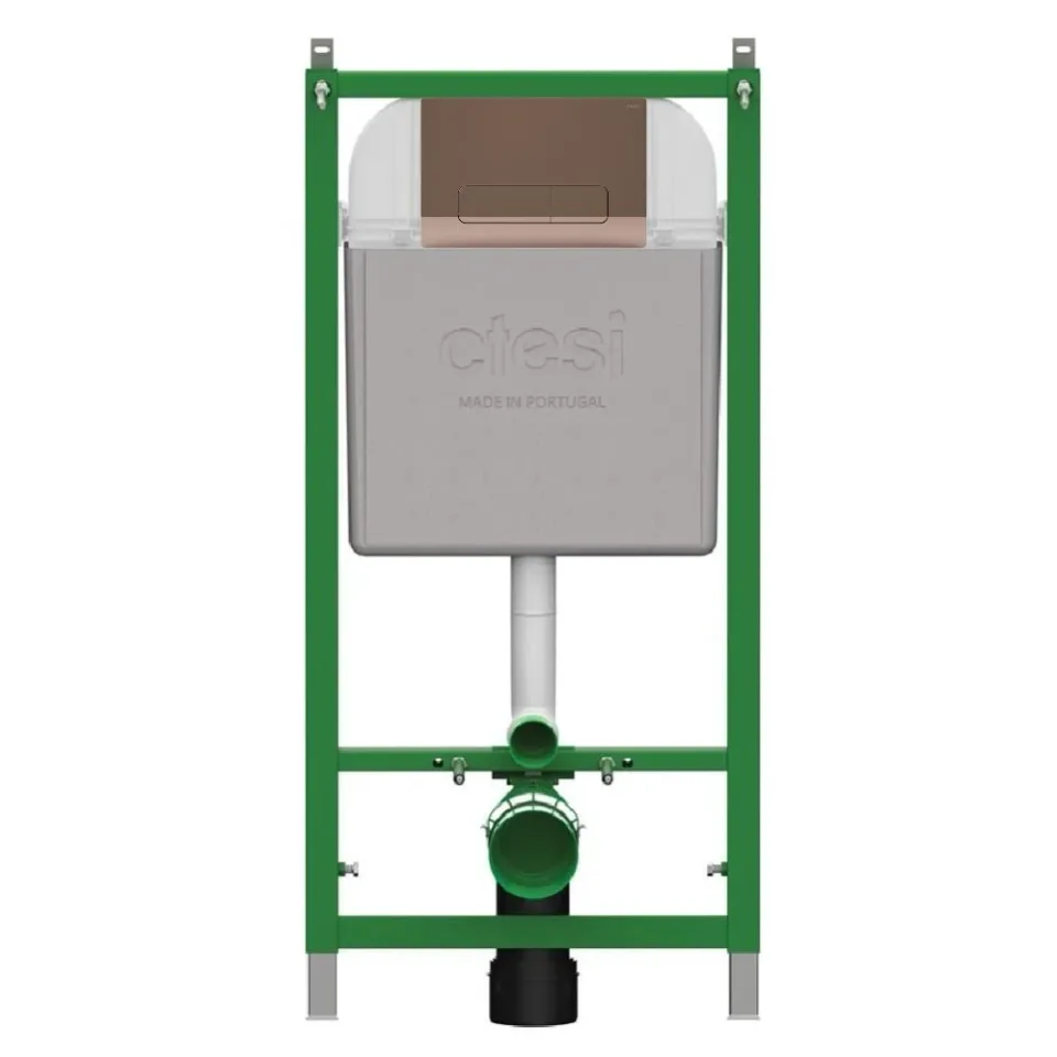 Система инсталляции для унитазов Ctesi Solid BK0200240 клавиша смыва Keen бронза