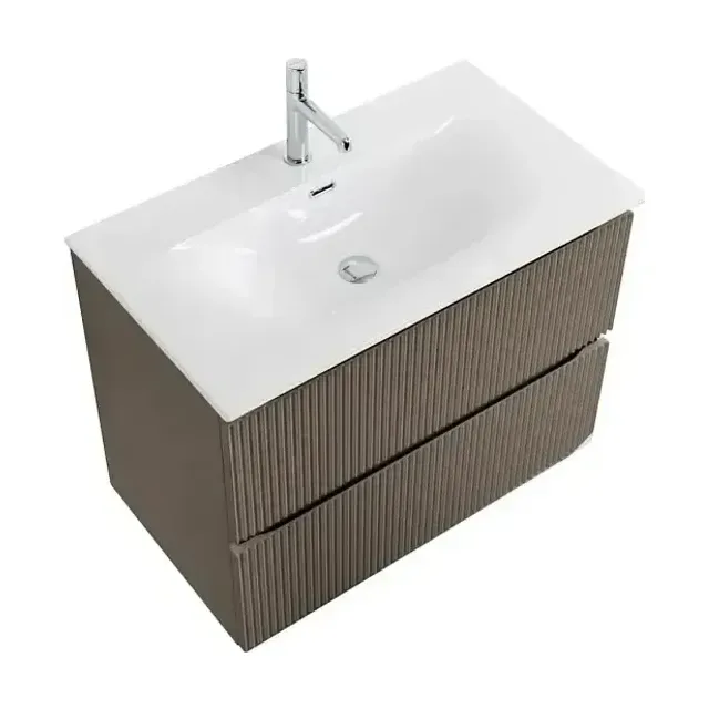 Комплект мебели BelBagno Уно (Uno) 80 бежевый матовый с двумя ящиками