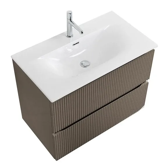 Комплект мебели BelBagno Уно (Uno) 80 бежевый матовый с двумя ящиками