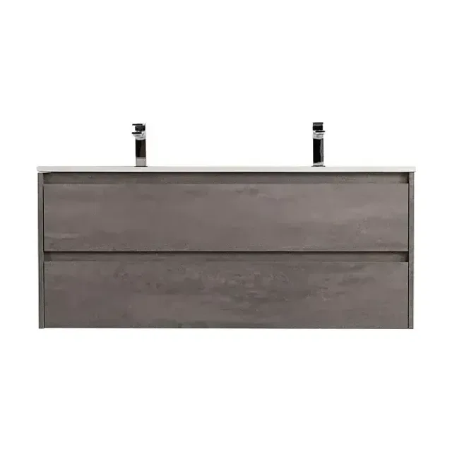 Тумба с раковиной BelBagno Крафт (Kraft) 120 с двумя ящиками серый цемент