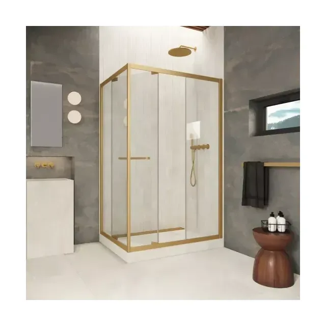 Душевой уголок проем ZP+ZPV Inside 120*100 03 crystalvision профиль золото матовое стекло crystalvision