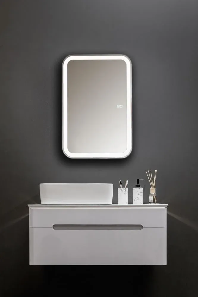 Зеркало-шкаф Silver Mirrors Фиджи-2 50 Flip сенсорный выключатель с Led-подсветкой и антизапотеванием L/R