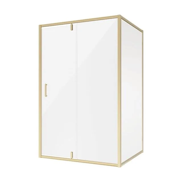 Душевое ограждение Niagara Nova NG-43-12AG-A110G (120х110х195) прямоугольник,золото,двери распашные,стекло прозрачное