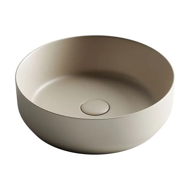 Раковина из сантехнического фарфора Ceramica Nova Элемент (Element) 39 см CN6022MC накладная цвет бежевый матовый