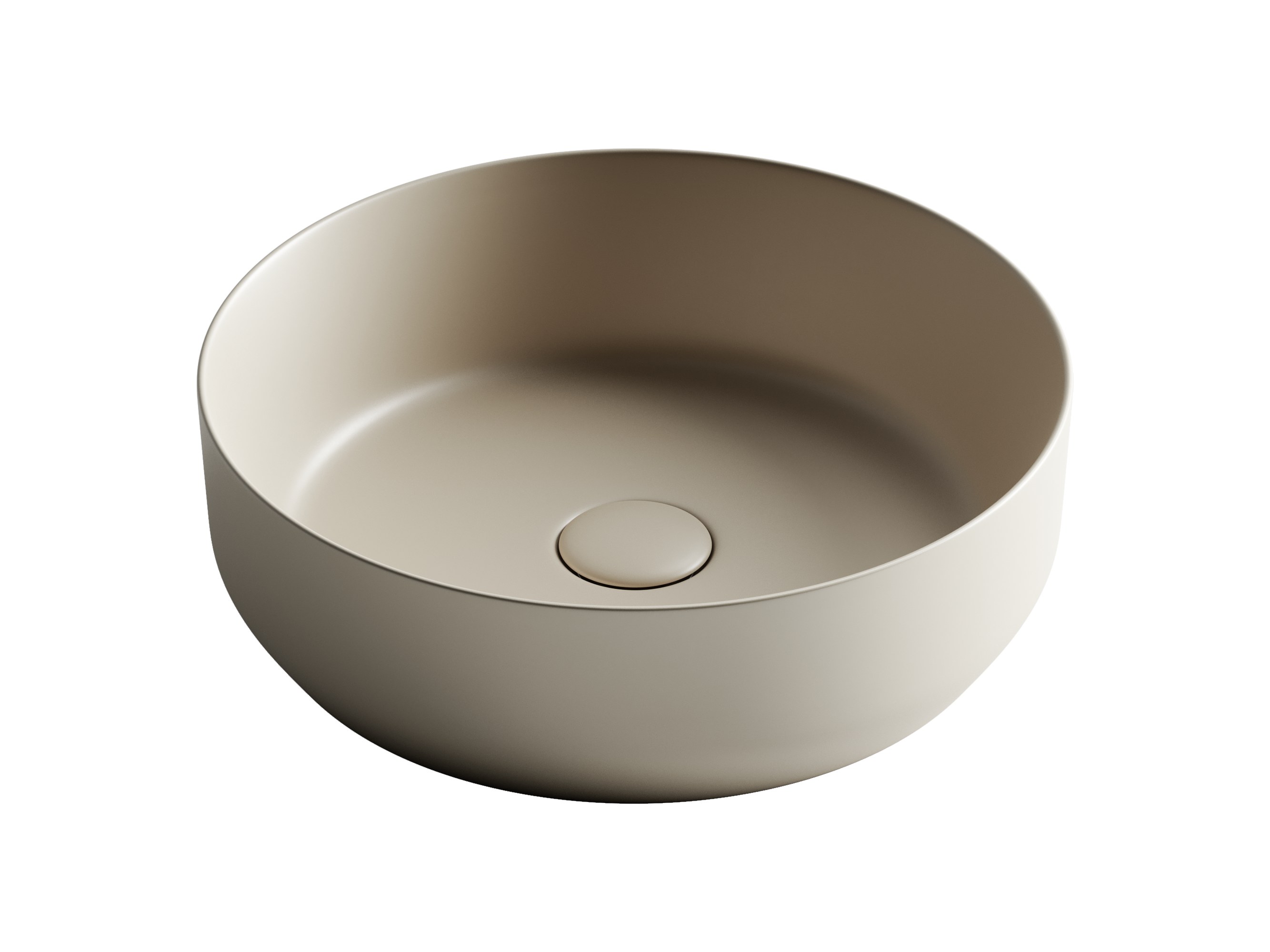 Раковина из сантехнического фарфора Ceramica Nova Элемент (Element) 39 см CN6022MC накладная цвет бежевый матовый