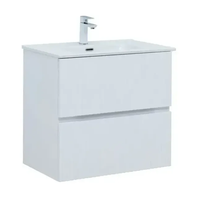 Тумба с раковиной Aquanet Джейн 70 белый матовый (раковина Flat 70)