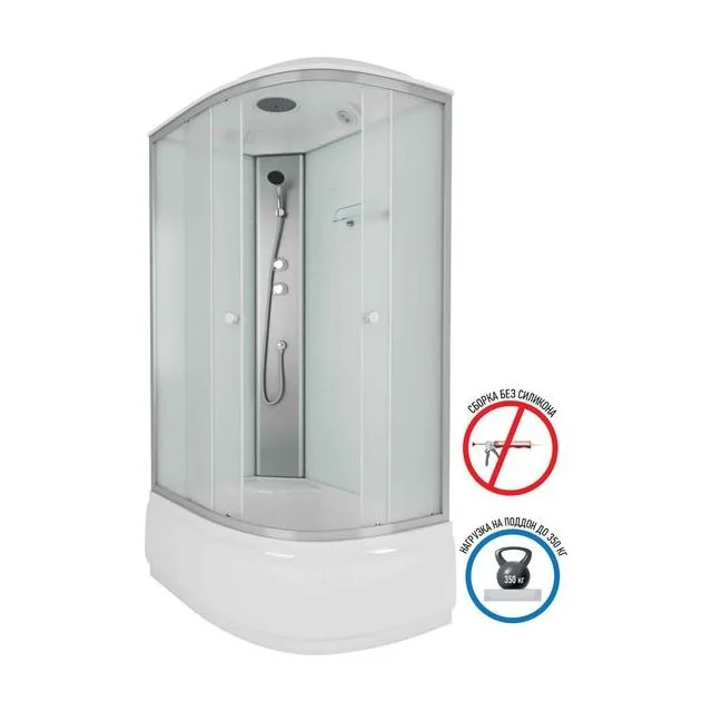 Душевая кабина Niagara Eco E120/80/40L/MT (120х80х215) высокий поддон(40см),стекло матовое