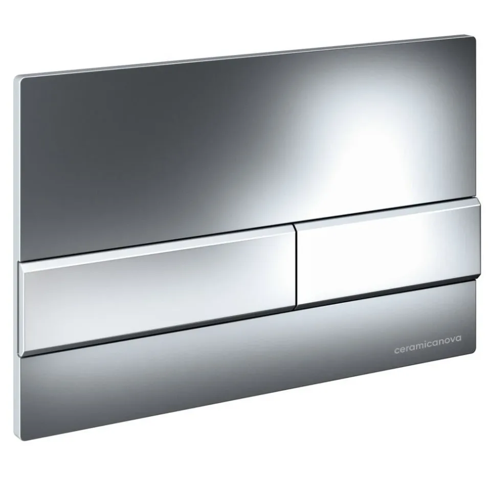 Комплект инсталляции Ceramicanova Envision, унитаз Metropol Rimless черный, клавиша смыва Flat хром