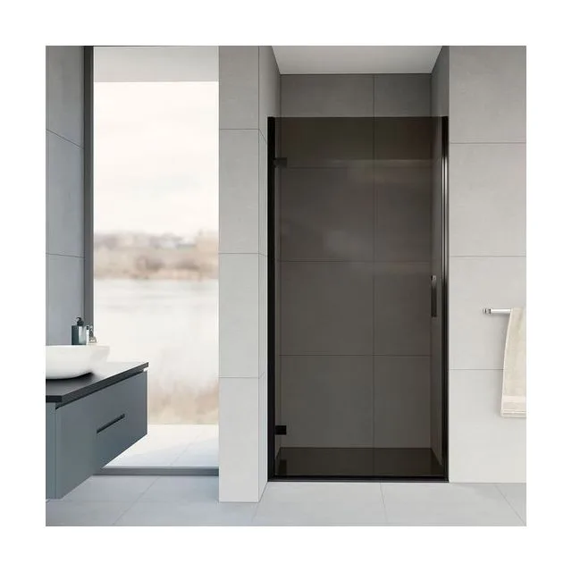 Душевая дверь Vincea Флекс (Flex) VDP-1F900CGB 90х200 стекло тонированное 8 мм профиль черный