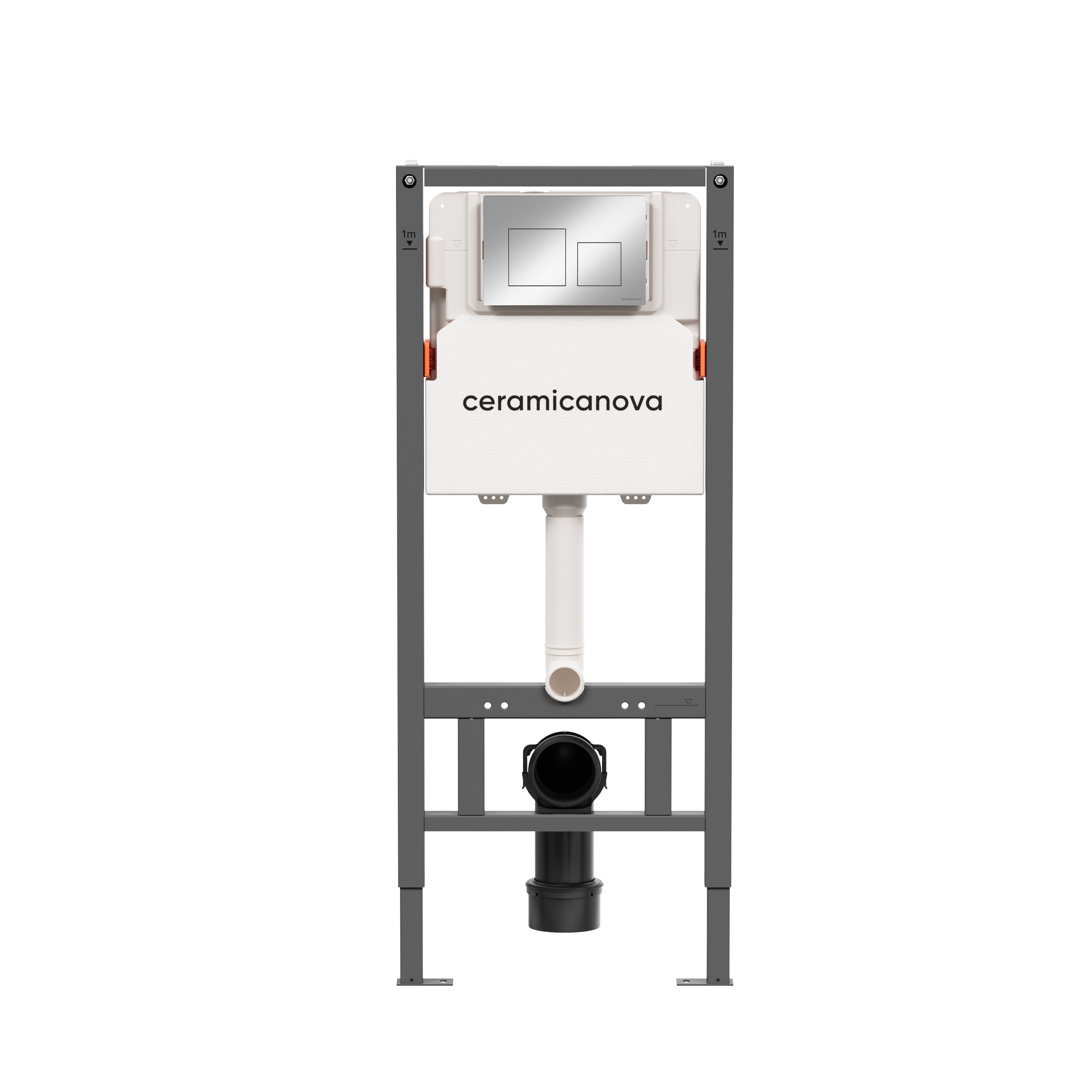 Инсталляция с кнопкой Ceramica Nova Баланс (Balance)/Квадрат (Square) CN121002CH