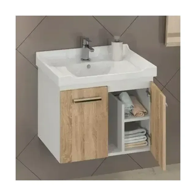 Тумба с раковиной Comforty Рига 60 дуб сонома (раковина Comforty 9335-60)