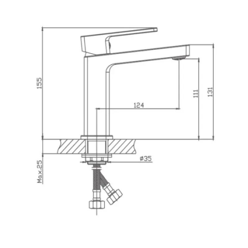 Смеситель Haiba HB10615 для раковины хром