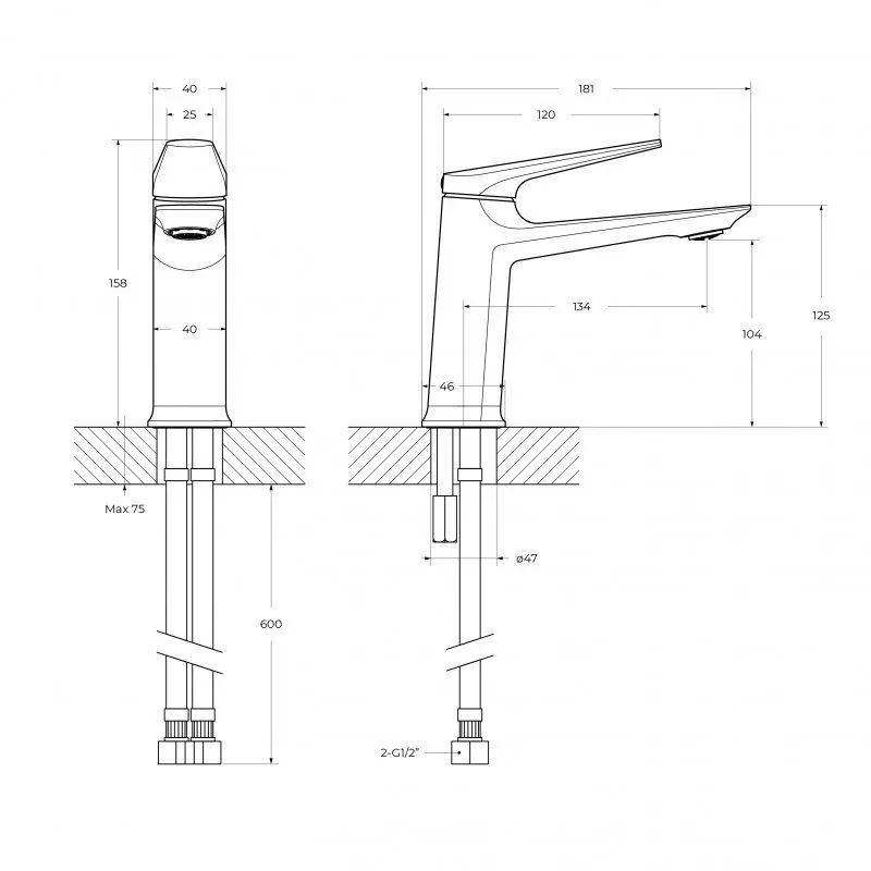 Смеситель Cezares Лайнер (Liner) LINER-LS-01-W0 для раковины хром