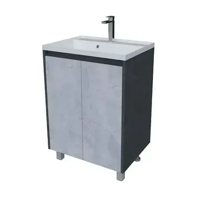 Тумба с раковиной Stella Polar Кибела 70 цемент
