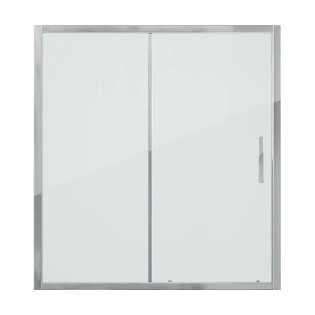 Шторка для ванны Grossman GR-170/2 (140х170) раздвижная,хром,стекло прозрачное