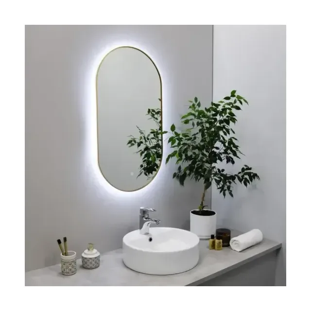Зеркало Fixsen FX-3120G 50*120 с led-подсветкой золото