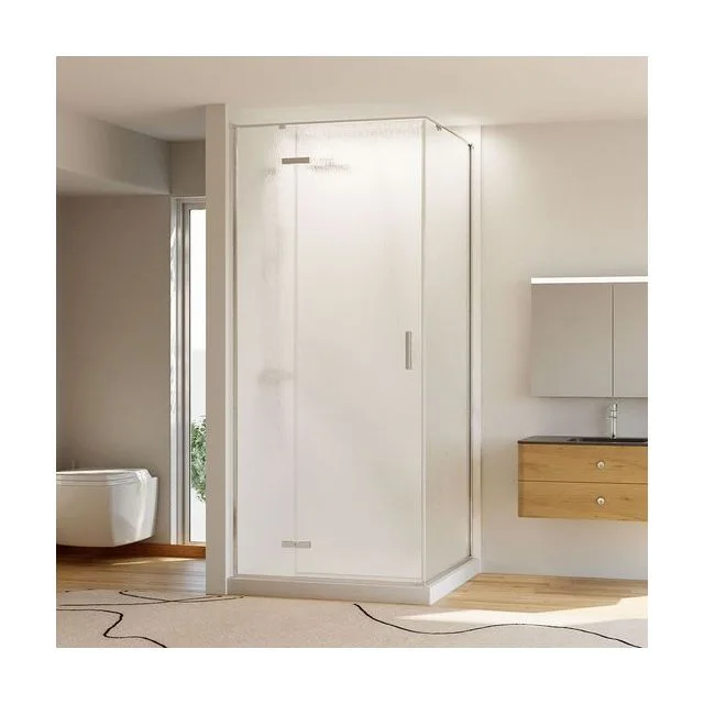 Боковая панель Veconi KP-07RG, 900x1950, золото брашинг, стекло дождь