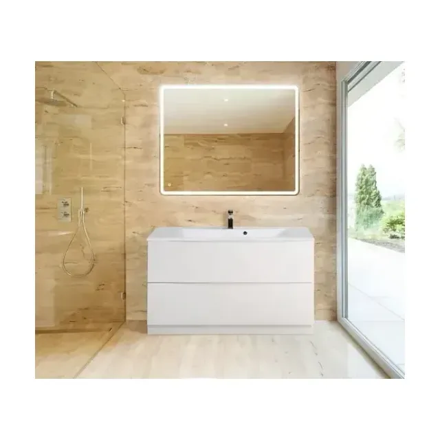 Комплект мебели BelBagno Марино (Marino) 120 белый глянец напольный