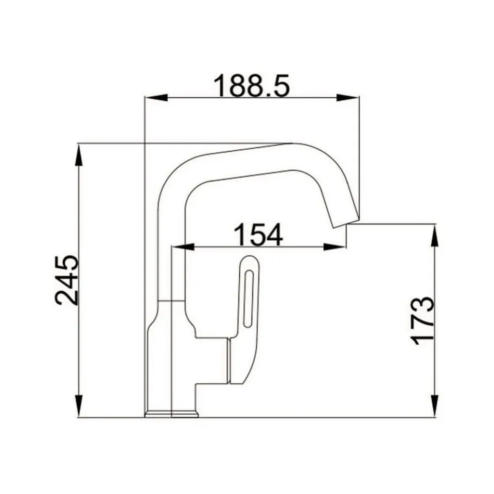 Смеситель Haiba HB10825-3 для раковины оружейная сталь