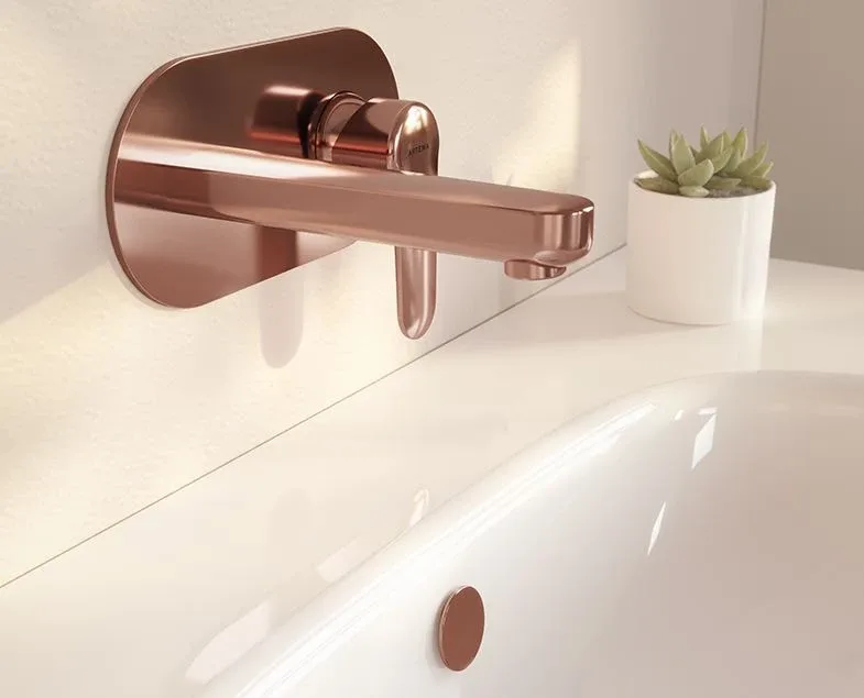 Смеситель Vitra Root Round для раковины медный скрытый монтаж