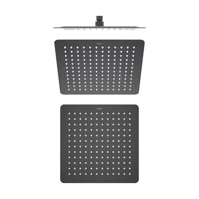 Квадратный верхний душ 300*300*2 мм AQUATEK, матовый черный AQ2074MB