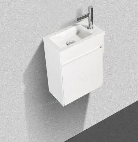 Тумба с раковиной BelBagno Пьетра (Pietra) Мини (Mini) 40 правая белый глянец