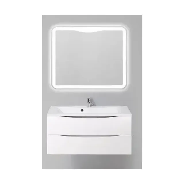 Комплект мебели BelBagno Марино (Marino) 100 белый глянец подвесной