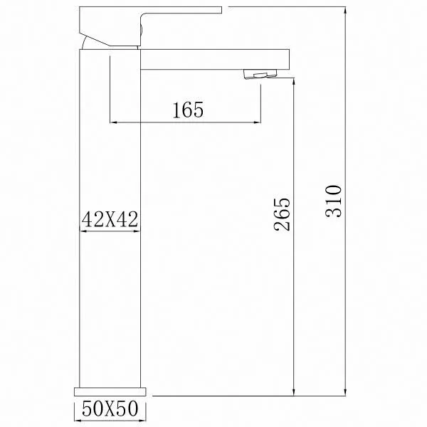 Смеситель Comforty FC045B-CMT для раковины черный матовый