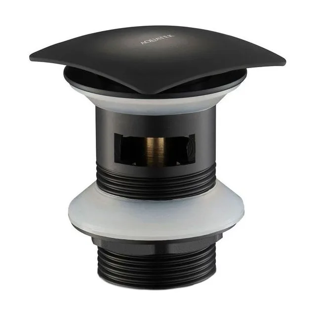 Сливной набор для раковины AQUATEK, матовый черный AQ6004MB