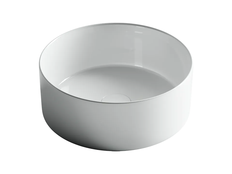 Раковина из сантехнического фарфора Ceramica Nova Элемент (Element) 36 см CN6032 накладная цвет белый