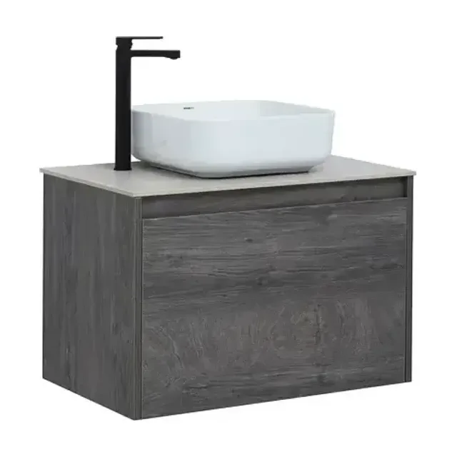 Тумба с раковиной Aquanet Nova Lite 75 дуб рошелье (1 ящик) (раковина City-1)