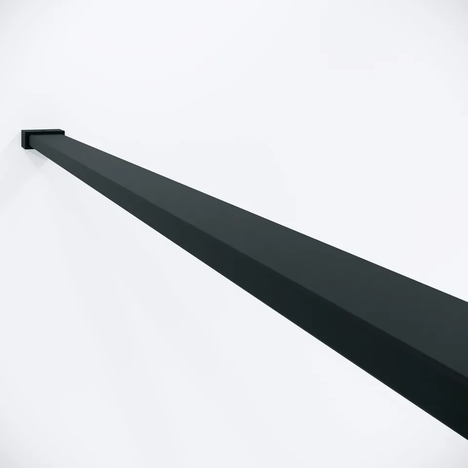 Душевая перегородка Niagara Nova NG-781-90BLACK (90х200) черный матовый,стекло эффект битого стекла,1 место