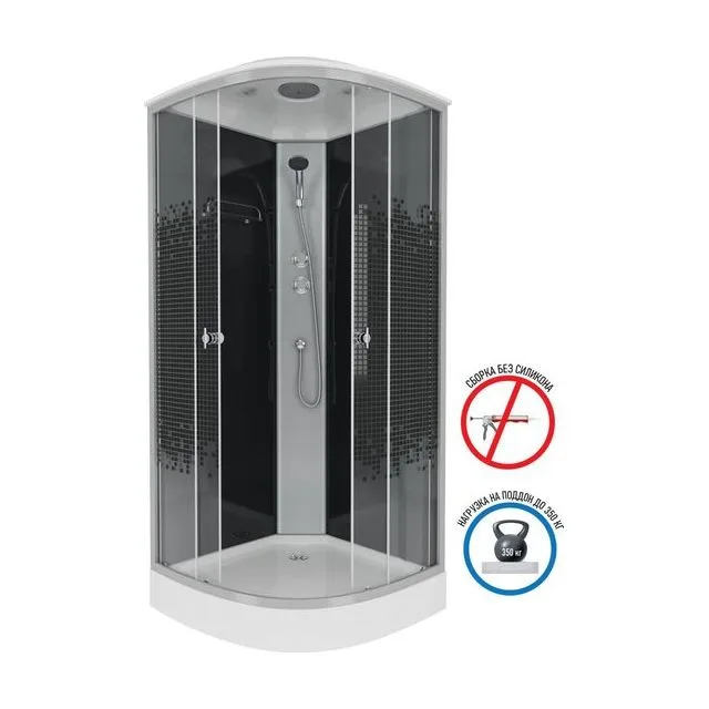 Душевая кабина Niagara Eco NG-4503-14 (80х80х215) низкий поддон(13см),стекло мозаика
